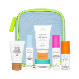 Drunk Elephant The Littles 7.0 Kit - 6 Travel-Friendly A.M. and P.M. Essentials - Clean Clinical Skincare - Cruelty-Free - Dermatologist-Tested - Free of Essential Oils,...