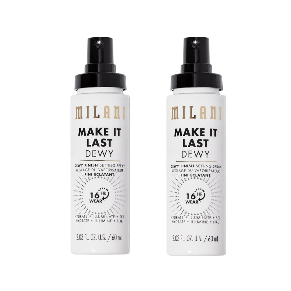 Milani Setting Spray + Primer, Make It Last Dewy - Dewy Finish Moisturizing Formula for Glow on the Go, Setting Spray for Makeup and Face Primer, Prime + Set + Hydrate, 2.03 Fl....