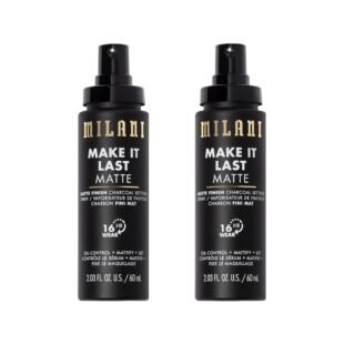 Milani Setting Spray + Primer, Make It Last Matte- Oil Absorbing Charcoal Formula to Control Shine, Matte Finish Setting Spray for Makeup and Primer for Oily Skin, Prime...