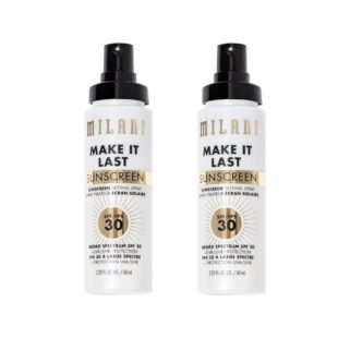 Milani Sunscreen Setting Spray + Primer, Make It Last Sunscreen for Face- SPF 30 UVA & UVB Protection Antioxidant Rich Formula for Broad Spectrum Protection, Prime + Set +...
