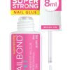 Super Strong Nail Glue for Press On Nails, Nail Tips & Acrylic Nails (8ml) NYK1 NailBond Brush On Glue for Press Ons, Tips & Acrylics - Long Lasting, Maximum Strength, Mess-Free...