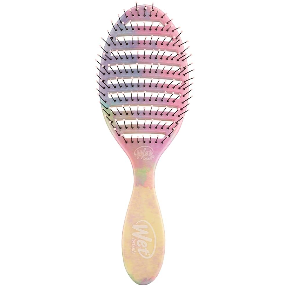 Wet Brush Speed Dry Hair Brush - Stripes (Color Wash) - Vented Design and Ultra Soft HeatFlex Bristles Are Blow Dry Safe With Ergonomic Handle Manages Tangle and Uncontrollable...