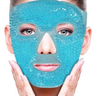 ZNÖCUETÖD Cold Face Eye Mask Ice Pack Reduce Facial Puff, Dark Circles, Gel Beads Hot Heat Cold Compress Pack, Face SPA for Woman Sleeping, Pressure, Headaches, Skin Care, Post...